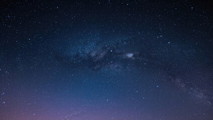 Fototapeta premium Panoramic view of the night sky featuring the Milky Way and countless stars