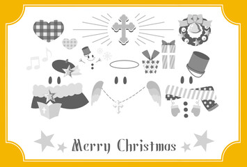 オバケのホーリーナイトポストカード　グレー