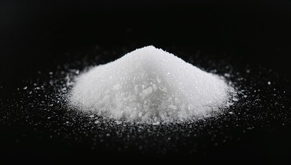 Black backdrop with snow