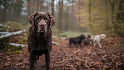 Chocolate-colored Labrador Retriever