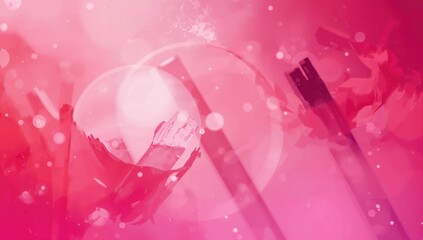 Fototapeta premium Illustration wallpaper featuring red and pink hues with a bokeh background