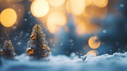 Naklejka premium Christmas tree background. Illustration AI Generative