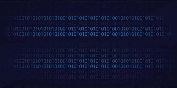 graphics design concept Binary code assigns 0 1 from binary number system technology circuit vector illustration