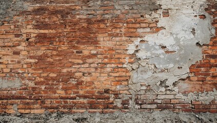 Naklejka premium Surface pattern of aged ornamental bricks