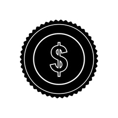 Dollar coin illustration for financial success, investment growth, and wealth management themes