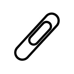 Obraz premium Simple paperclip icon designed with clean, modern lines for professional documents, originally a scalable vector