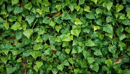 Fototapeta premium Climbing plant featuring broad green foliage