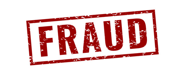 Fraud Sign Word Text Rubber Stamp Grunge Effect Vector Illustration