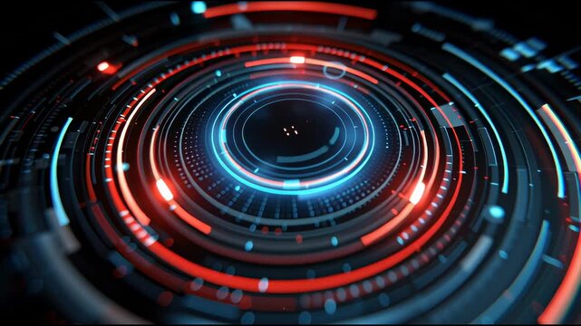 Abstract futuristic technology background with glowing circular elements