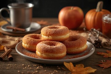 Cinnamon-Spiced Apple Cider Donuts Made from Scratch