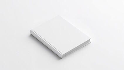 Fototapeta premium Blank book cover with shadow on a plain white background
