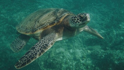 The rarest species of marine turtle known as Lepidochelys kempii, commonly called the Atlantic ridley turtle, is critically endangered worldwide.