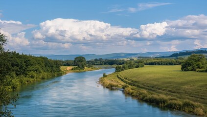 Fototapeta premium The Flowing River Tergola Waterscape