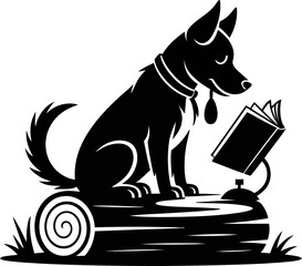 Abstract black and white image featuring concentric circles and lines