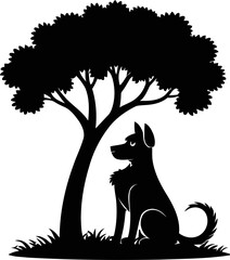 Silhouette of a majestic stag with antlers against a dark background