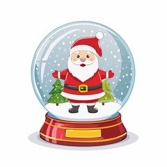 Schneekugel mit einem Weihnachtsmann