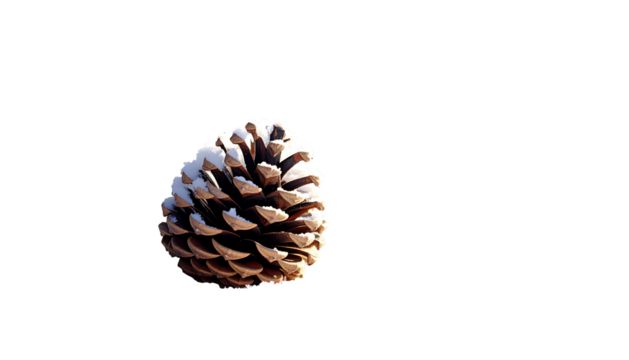Pinecone, illuminated on one side, sits against a stark black background, creating a strong contrast