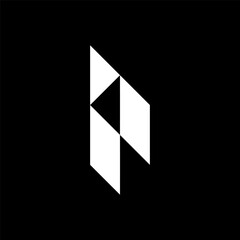 PN or NP geometric monogram logo