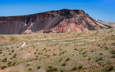 Green graces the hills along US Highway 93 in western Arizona along the Colorado River