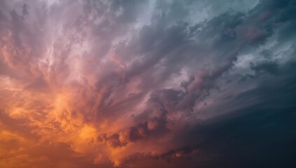 Fototapeta premium Detailed view of a thunderstorm cloud