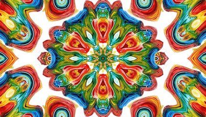 Stunning and one-of-a-kind vibrant kaleidoscopic design