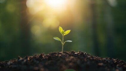 Global Mother Earth Celebration on April 22 with a Seedling and Sunlight Effects