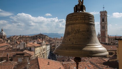 Fototapeta premium Ancient bell continues to ring