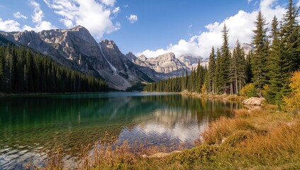 Stunning mountain lake nature reserve in the Pacific Northwest