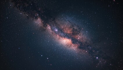 Fototapeta premium Star-filled night with the Milky Way stretching across the sky