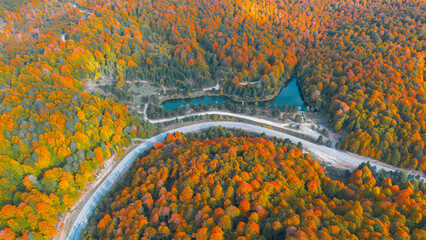 It's autumn time. Autumn colors. Spectacular autumn scenery.	