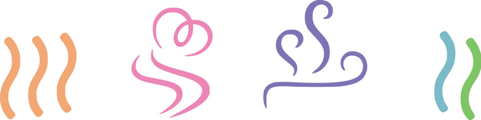 Obraz premium Pastel Swirls and Waves abstract lines