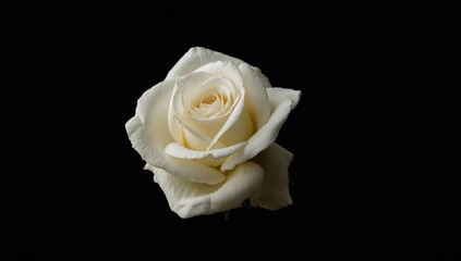 Elegant white rose set against a dark backdrop, perfect for wedding, birthday, Valentine&acirc;&euro;&trade;s, and Mother&acirc;&euro;&trade;s Day cards