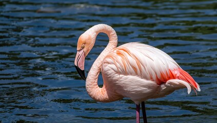 Elegant Flamingo in Its Natural Environment