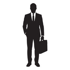 Businessman Walking with Suitcase &ndash; Travel and Corporate Silhouette