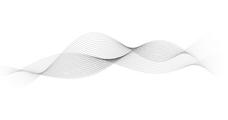Abstract wave Lines of Particles on a white background Design element