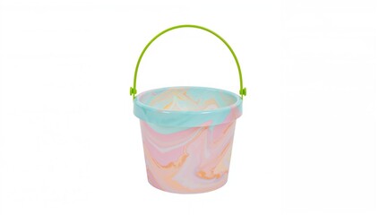Mini pastel bucket against a plain white backdrop