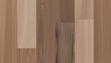 Multicolored SPC vinyl floor tile plank sample displaying various wood textures in a close-up shot. Wood grain details for interior flooring design. Manufacturing of wooden flooring materials.