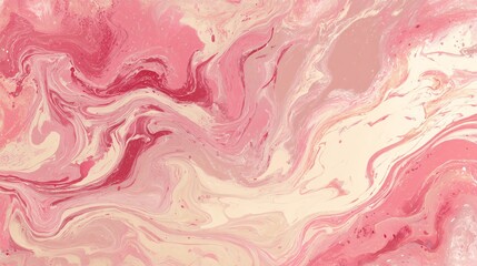 Fototapeta premium Explore a soft pink and ivory liquid marbling pattern, perfect for backgrounds, wallpapers, and artistic projects.