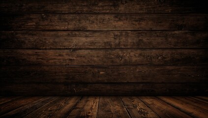 Decorative dark wood paneling on wall