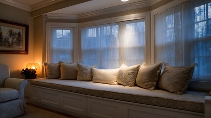 Modern luxury living room with beautifull sofa and couch's and unique curtains and LED lights 