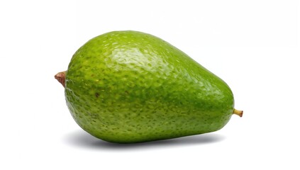 Fresh green avocado isolated on a white backdrop