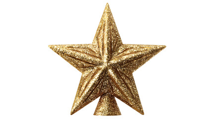 Fototapeta premium glittering gold star tree topper