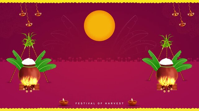 Happy Pongal! Wishing you and your family good health and prosperity Wishing you a very memorable Pongal. An animated template