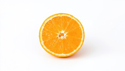 Fototapeta premium Bright orange piece displayed against a plain white backdrop