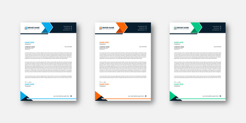 Modern professional corporate business letterhead design, minimalist letterhead flyer template