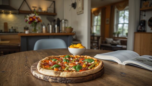 Homemade pizza creation