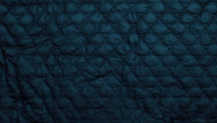 Obraz premium Overhead shot of stitched textile surface. Blanket texture. Cozy stitched cover as backdrop, design, abstract, texture, style, classic, old-fashioned, dark, navy