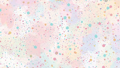 Adorable Tiny Hearts and Dots Pattern with Glitter and Soft Pastel Colors