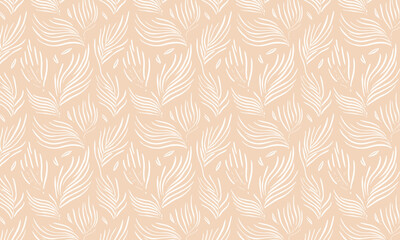 Geometric seamless pattern with stylized flowers and vertical stripes, Vector abstract floral background in yellow, green, and white