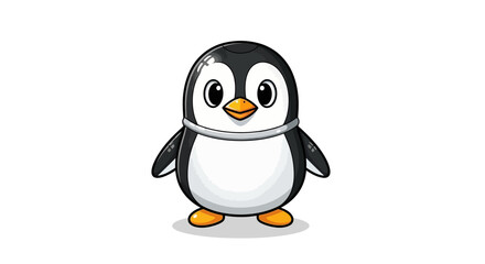 Adorable cartoon penguin with a friendly expression, perfect for children's content and playful branding projects